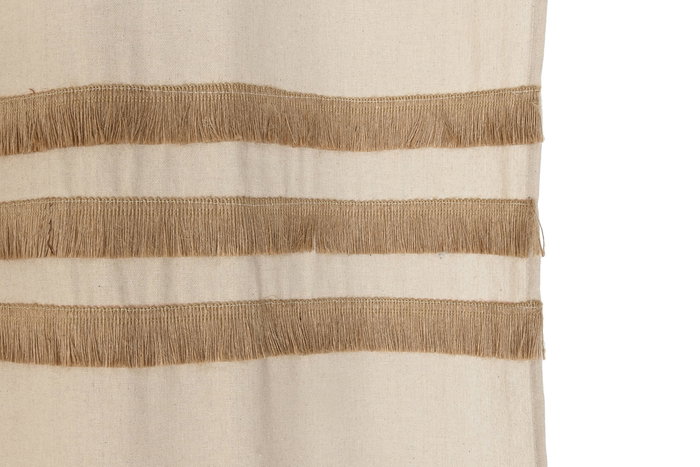 DKD Home Decor Cortina Nature23 Estilo Cottage Natural Algodón Yute 260 x 140 cm (2 Unidades)