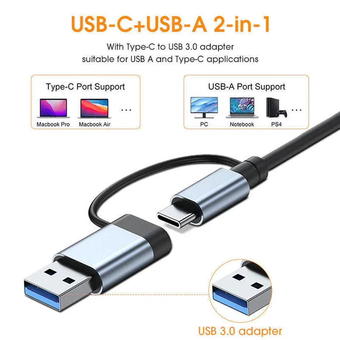 Generico Hub USB-C Multipuerto 7 en 1 con 5 USB y 2 USB-C PD 60W Generico Hub USB-C Multipuerto 7 en 1 con 5 USB y 2 USB-C PD 60W