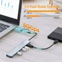 Generico Hub USB-C Multipuerto 7 en 1 con 5x USB y 2x USB-C PD 60W