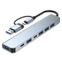 Generico Hub USB-C Multipuerto 7 en 1 con 5 USB y 2 USB-C PD 60W