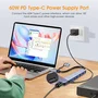 Generico Hub USB-C Multipuerto 7 en 1 con 5x USB y 2x USB-C PD 60W