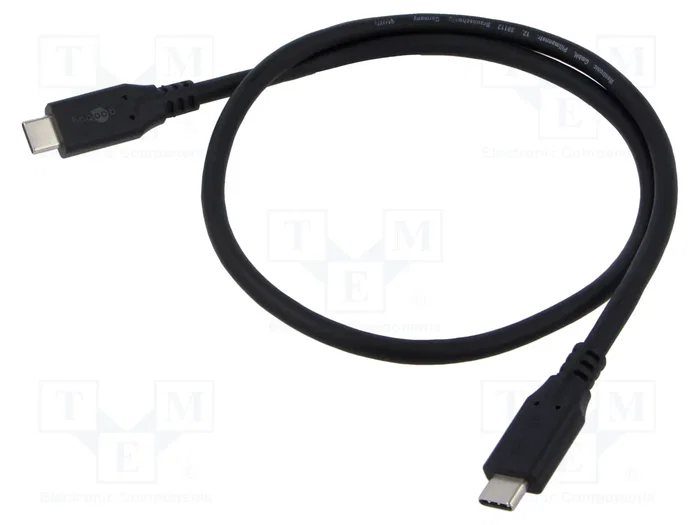 GOOBAY Cable USB 4.0 USB-C a USB-C 0,5m Negro GOOBAY Cable USB 4.0 USB-C a USB-C 0,5m Negro