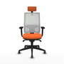 PIQUERAS Y CRESPO Silla de oficina Horna Naranja y Blanco