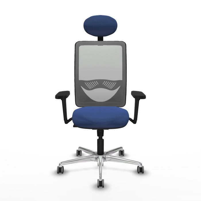 PIQUERAS Y CRESPO Silla de oficina Zulema con mecanismo Sincro, Azul marino y Gris PIQUERAS Y CRESPO Silla de oficina Zulema con mecanismo Sincro, Azul marino y Gris