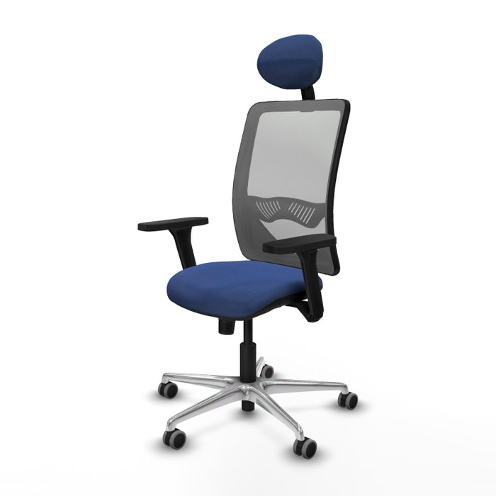 PIQUERAS Y CRESPO Silla de oficina Zulema con mecanismo Sincro, Azul marino y Gris PIQUERAS Y CRESPO Silla de oficina Zulema con mecanismo Sincro, Azul marino y Gris