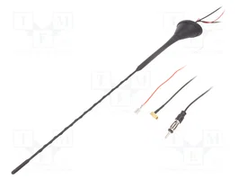 4CARMEDIA Antena de Automóvil 0,41m con Amplificador para AM, DAB y FM