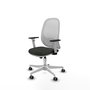PIQUERAS Y CRESPO Silla de oficina Cilanco con mecanismo Sincro, Negro/Blanco