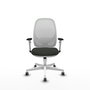 PIQUERAS Y CRESPO Silla de oficina Cilanco con mecanismo Sincro, Negro/Blanco
