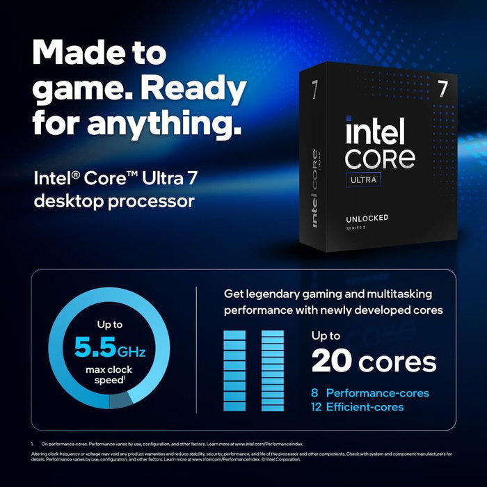 Intel Core Ultra 7 265KF 3.9 GHz - 5.5 GHz 20 Núcleos LGA 1851