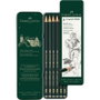 Faber-Castell Castell 9000 Lápices de Grafito, Estuche de Metal, 6 Unidades