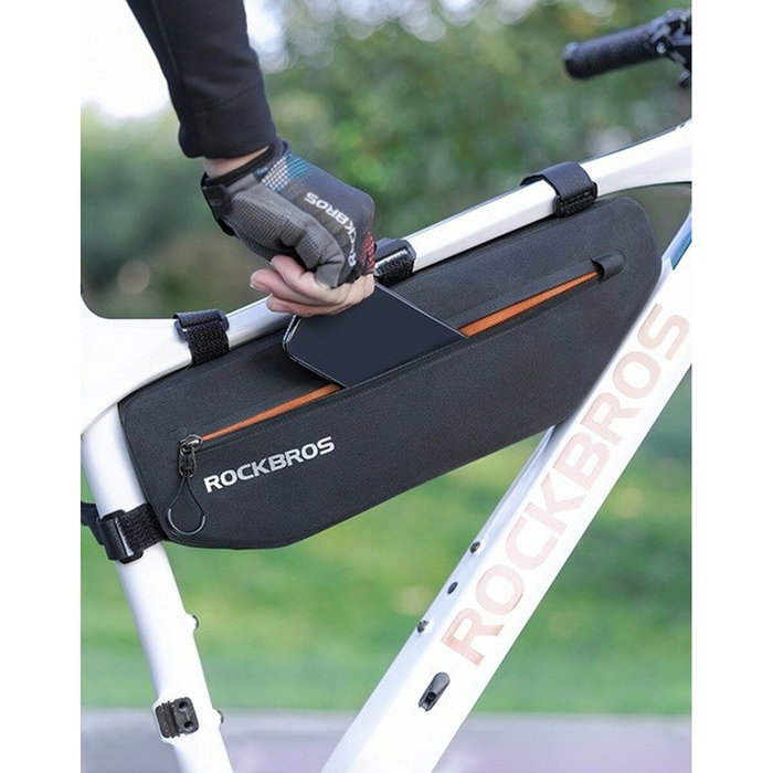 Rockbros AS-043 Bolsa de bicicleta con velcro 3L - Negro