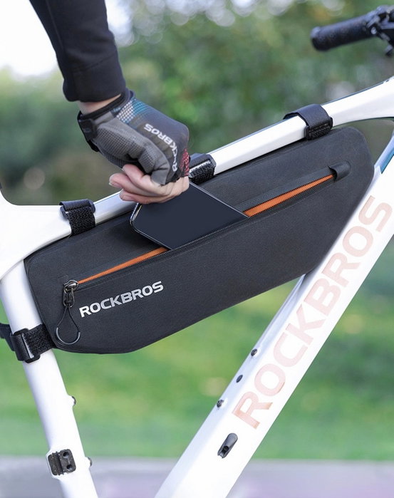 Rockbros AS-043 Bolsa de bicicleta con velcro 3L - Negro