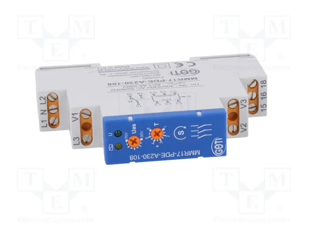 DOBRY CZAS Relé de monitorización de tensión MMR 3 x 230...400V AC DOBRY CZAS Relé de monitorización de tensión MMR 3 x 230...400V AC