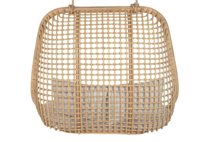 DKD Home Decor Sillón Colgante Balines Natural Beige Ratan Poliester 60 x 120 x 140 cm DKD Home Decor Sillón Colgante Balines Natural Beige Ratan Poliester 60 x 120 x 140 cm