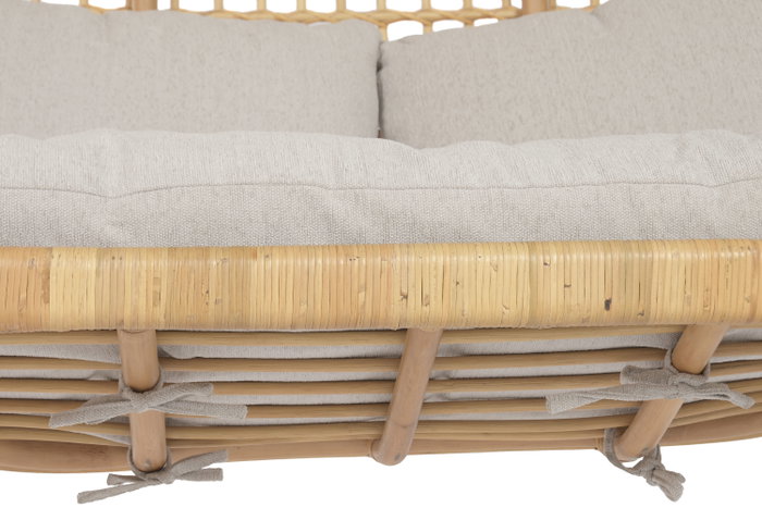 DKD Home Decor Sillón Colgante Balines Natural Beige Ratan Poliester 60 x 120 x 140 cm DKD Home Decor Sillón Colgante Balines Natural Beige Ratan Poliester 60 x 120 x 140 cm