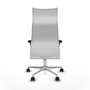 PIQUERAS Y CRESPO Sillón Albacete Blanco con Mecanismo Sincro y Base de Aluminio