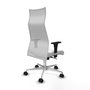 PIQUERAS Y CRESPO Sillón Albacete Blanco con Mecanismo Sincro y Base de Aluminio