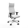 PIQUERAS Y CRESPO Sillón Albacete Blanco con Mecanismo Sincro y Base de Aluminio