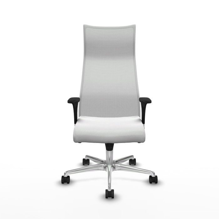 PIQUERAS Y CRESPO Sillón Albacete Blanco con Mecanismo Sincro y Base de Aluminio