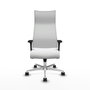 PIQUERAS Y CRESPO Sillón Albacete Blanco con Mecanismo Sincro y Base de Aluminio