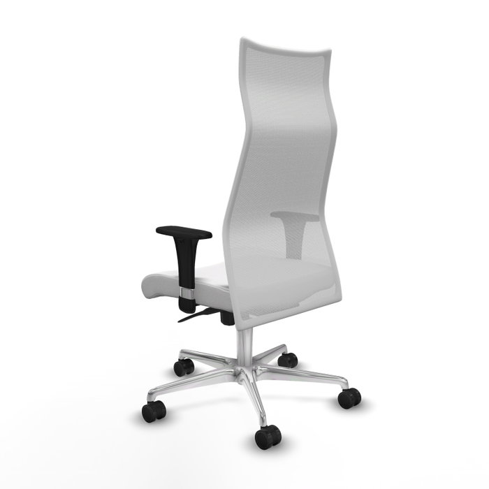 PIQUERAS Y CRESPO Sillón Albacete Blanco con Mecanismo Sincro y Base de Aluminio