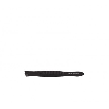 Filarmónica Pinza de Depilar Sesgada Negra 8cm Filarmónica Pinza de Depilar Sesgada Negra 8cm