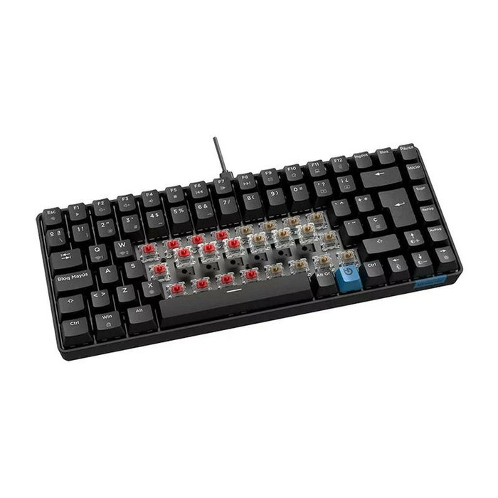 Hiditec GM1K Teclado Gaming Mecánico 75% Hot-Swap Gateron Brown ISO Español