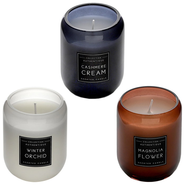 Home Deco Factory Vela Perfumada Diámetro 7.5 cm Altura 10 cm - Aromas Surtidos Magnolia, Orquídea, Cachemira