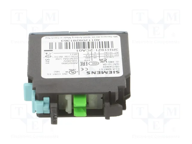 SIEMENS 3RH1921-2CA01 Contactores auxiliares 3RH20 NC de frente