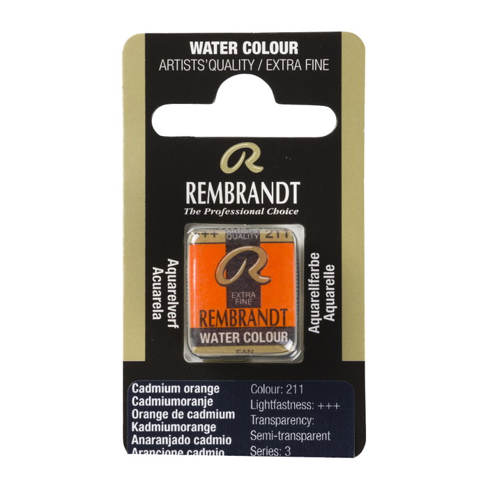 Rembrandt Acuarela Pastilla Anaranjado Cadmio 211 Rembrandt Acuarela Pastilla Anaranjado Cadmio 211