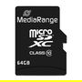 MediaRange MR955 Tarjeta MicroSDXC 64 GB Clase 10 UHS-I U1 Negro 60MB/s Lectura 15MB/s Escritura Compatible Mac con Adaptador SD