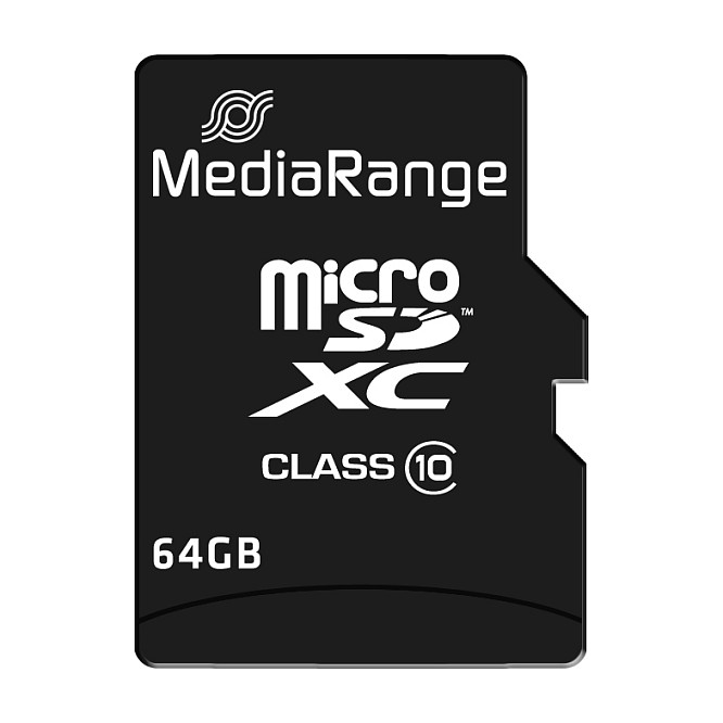 MediaRange MR955 Tarjeta MicroSDXC 64 GB Negro