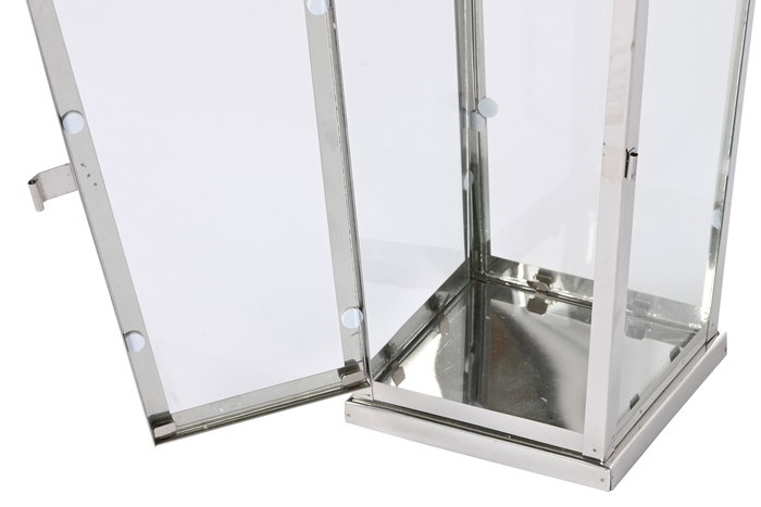 Farola Loft DKD Home Decor Plateado 23 x 60 x 23 cm Set de 3