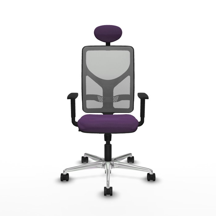 PIQUERAS Y CRESPO Silla de oficina Motilla con mecanismo Sincro, morado y gris