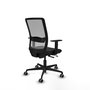 PIQUERAS Y CRESPO Silla de oficina Haches con mecanismo Sincro/Traslack, Negro y Gris