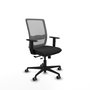 PIQUERAS Y CRESPO Silla de oficina Haches con mecanismo Sincro/Traslack, Negro y Gris