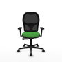 PIQUERAS Y CRESPO Silla de oficina Jorquera con mecanismo Sincro/Traslack Verde y Negro