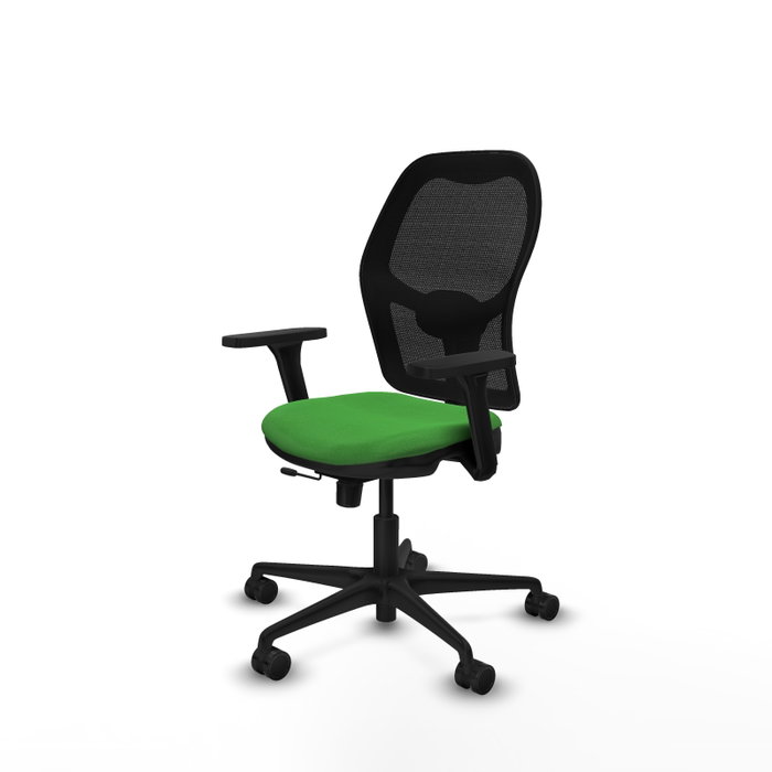 PIQUERAS Y CRESPO Silla de oficina Jorquera con mecanismo Sincro/Traslack Verde y Negro