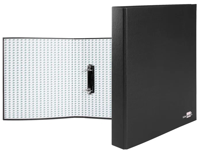 Liderpapel Carpeta de 2 anillas 25mm Folio Negra