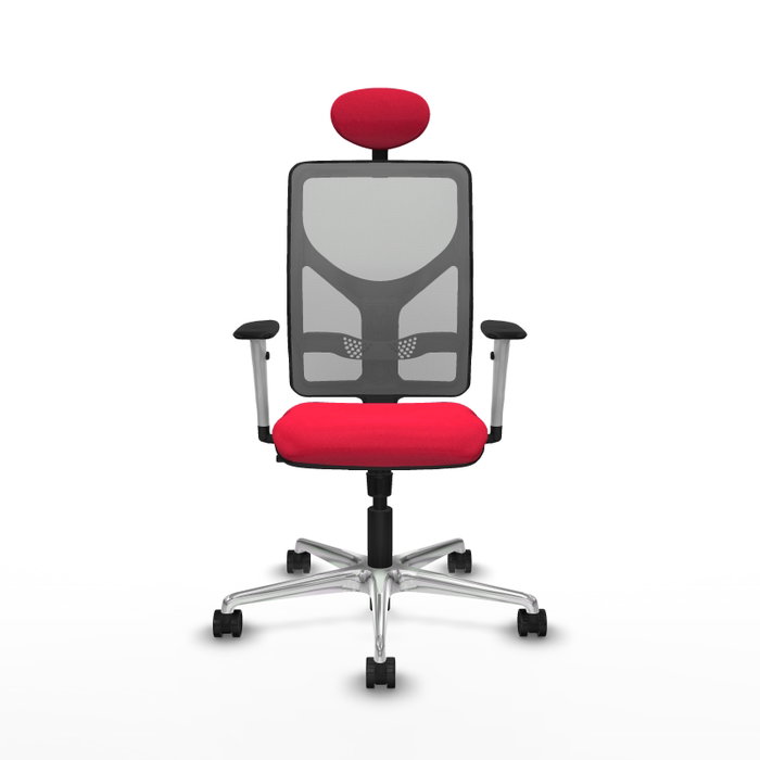PIQUERAS Y CRESPO Silla de oficina Motilla con mecanismo Sincro Rojo y Gris PIQUERAS Y CRESPO Silla de oficina Motilla con mecanismo Sincro Rojo y Gris