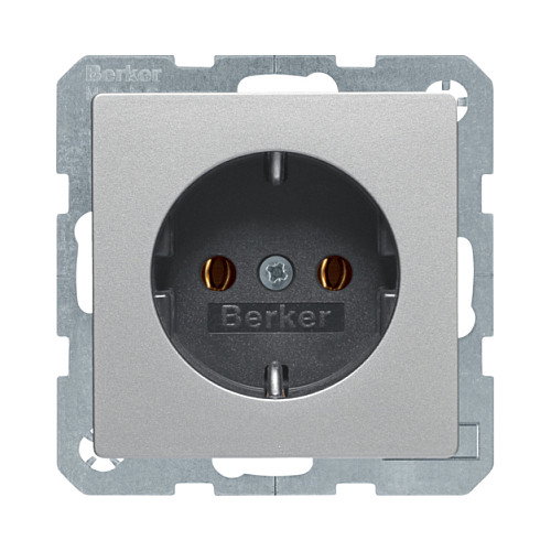 Berker Toma de corriente SCHUKO Q.1/Q.3 aluminio Berker Toma de corriente SCHUKO Q.1/Q.3 aluminio