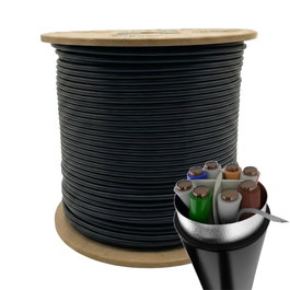 PHASAK CAT 6 FTP Solido Phasak Exterior CU Certificada AWG24 305m Negro