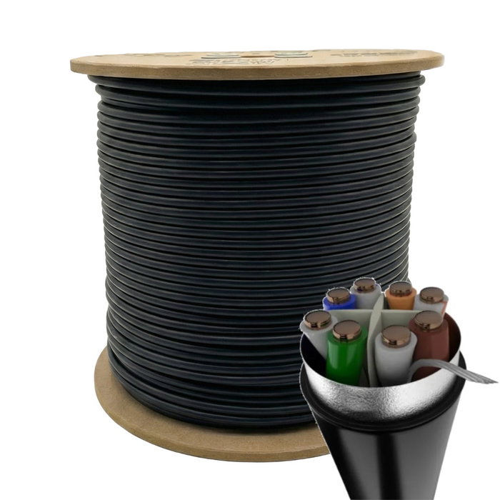 PHASAK CAT 6 FTP Solido Phasak Exterior CU Certificada AWG24 305m Negro PHASAK CAT 6 FTP Solido Phasak Exterior CU Certificada AWG24 305m Negro