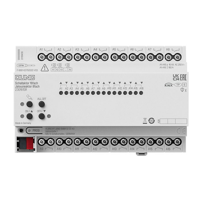 Jung 230161SR KNX Schaltaktor 16f Jalousieaktor Jung 230161SR KNX Schaltaktor 16f Jalousieaktor