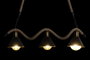 DKD Home Decor Lámpara de Techo Negra y Natural Metal y Cuerda 18 x 20 x 85 cm