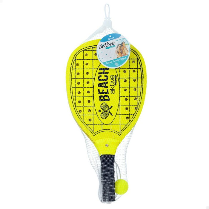 Palas de Playa con Pelota Aktive 20 x 40 cm (12 Unidades) Palas de Playa con Pelota Aktive 20 x 40 cm (12 Unidades)