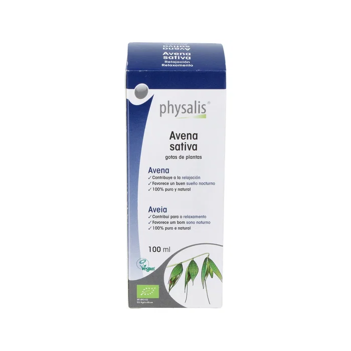 PHYSALIS Extracto de Avena Sativa Bio 100 ml para la Relajación y Conciliar el Sueño - Complemento Alimenticio Vegano PHYSALIS Extracto de Avena Sativa Bio 100 ml para la Relajación y Conciliar el Sueño - Complemento Alimenticio Vegano