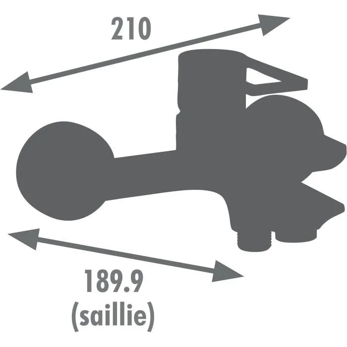 Edouard Rousseau EDO3047404062637 Mezclador de Baño-Ducha STYL Cromo