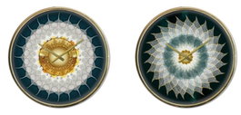 DKD Home Decor Reloj de Pared Moderno de Cristal y Hierro (Pack de 2 Surtidos)