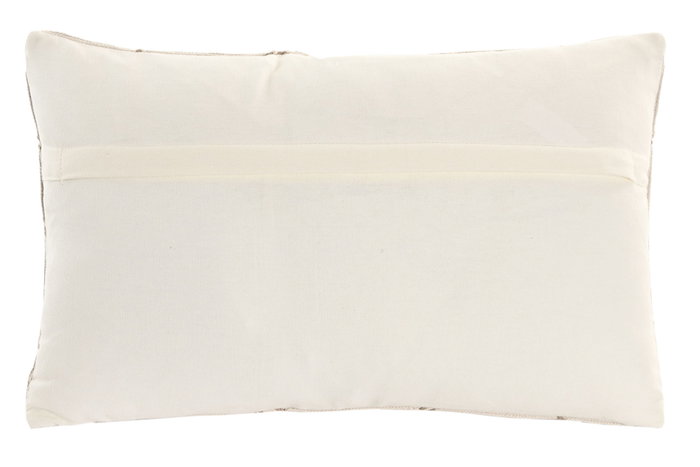 DKD Home Decor Cojín de Algodón Bordado a Mano Crudo 50x30 cm